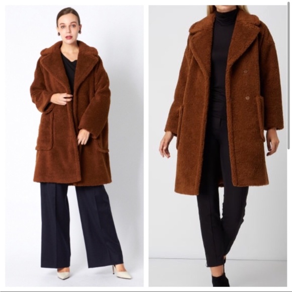 Max mara weekend teddy bear coat wool camel brown jacket - Picture 2 of 11